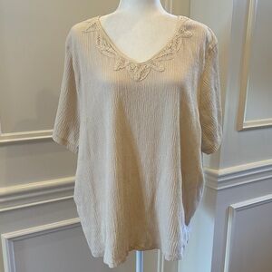 White Stag Women's Soft Cream Short Sleeve Top